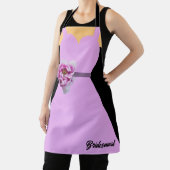 Bridesmaid Dress Lavender with Flower Personalize エプロン (インサイチュ)