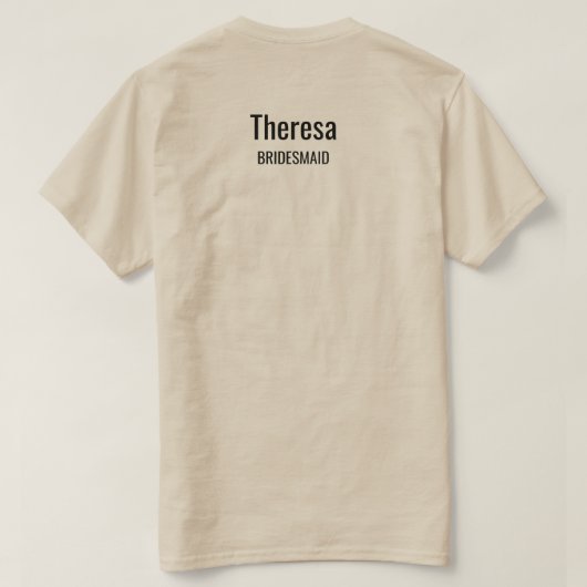 Bridesmaid Espresso Martini Bachelorette  Tシャツ (デザイン裏面)