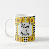 Bridesmaid Gift Personalized Sunflowers Mug コーヒーマグカップ (左)