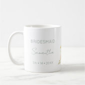 Bridesmaid Gift Wildflower Garden Personalized コーヒーマグカップ (左)