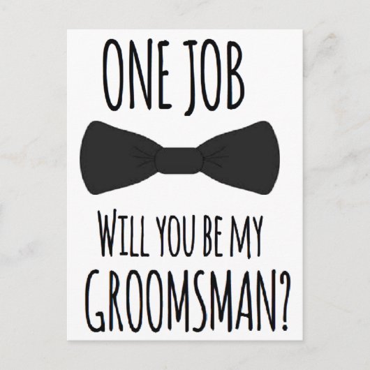 Bridesmaid Groomsman Proposal Card You Be シーズンポストカード (正面)