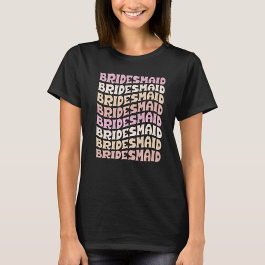 Bridesmaid I Do Crew Retro Bachelorette Party Brid Tシャツ (正面)