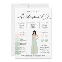 Bridesmaid Info SageカラーパレットインフォグラフィックInv