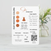 Bridesmaid Information Card | 焦げたオレンジ 招待状 (スタンド正面)