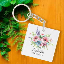 Bridesmaid keychain, Anniversary gift, elegant キーホルダー