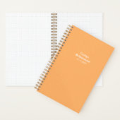 Bridesmaid Orange Typographic Notebook ノートブック (内側)