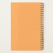 Bridesmaid Orange Typographic Notebook ノートブック (裏面)
