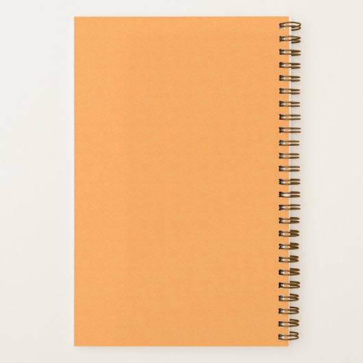 Bridesmaid Orange Typographic Notebook ノートブック (裏面)