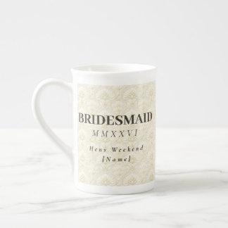 Bridesmaid | Ornamental Art Deco – Ivory Keepsake ボーンチャイナマグカップ