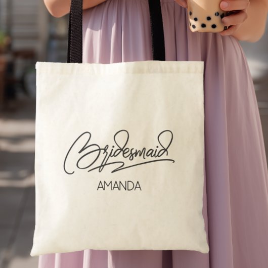 Bridesmaid Personalized Name トートバッグ
