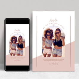 Bridesmaid Photo Personal Proposal Card 招待状