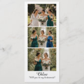 Bridesmaid Photo Strip 3 Pictures Proposal Card 招待状 (正面)
