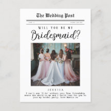 Bridesmaid Proposal、カスタム新聞