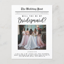 Bridesmaid Proposal、カスタム新聞 ポストカード
