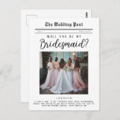 Bridesmaid Proposal、カスタム新聞 ポストカード (正面/裏面)