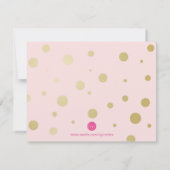 BRIDESMAID PROPOSAL CARDおもしろい ~ピンク&フェイク金ゴールド 招待状 (裏面)