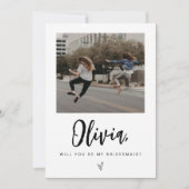 Bridesmaid Proposal Card with Photo 招待状 (正面)