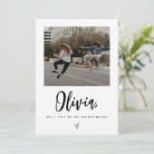 Bridesmaid Proposal Card with Photo 招待状 (スタンド正面)