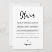 Bridesmaid Proposal Card with Photo 招待状 (裏面)