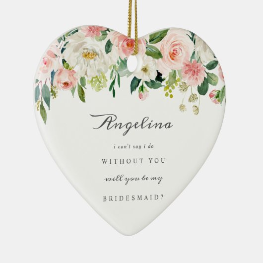 Bridesmaid Proposal Ceramic Keepsake Ornament セラミックオーナメント (右)