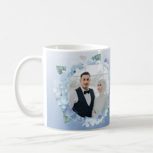 Bridesmaid Proposal Mug Custom Name Floral Design コーヒーマグカップ (左)
