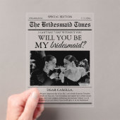 Bridesmaid Proposal Newspapard写真 アクリル招待状 (インサイチュ (ポータブル))