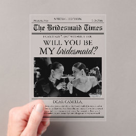 Bridesmaid Proposal Newspapard写真 アクリル招待状