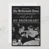 Bridesmaid Proposal Newspapard写真 招待状 (正面)