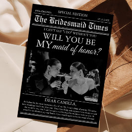 Bridesmaid Proposal Newspapard写真 招待状