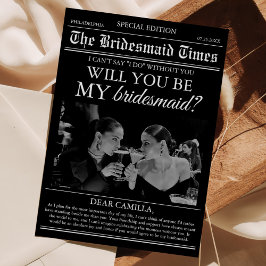 Bridesmaid Proposal Newspapard写真 招待状