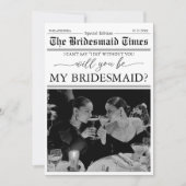 Bridesmaid Proposal Newspapard写真 招待状 (正面)