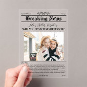Bridesmaid Proposal Newspaper Cover 1写真 アクリル招待状 (インサイチュ (ポータブル))