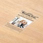 Bridesmaid Proposal Newspaper Cover 1写真 アクリル招待状 (レイダウン)