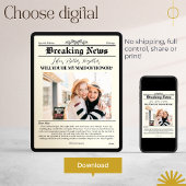 Bridesmaid Proposal Newspaper Cover 1写真 招待状