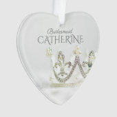 Bridesmaid RequestエレガントまたはThank You抱き枕 オーナメント (正面)