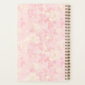 Bridesmaid Soft Peach Floral Pattern Swatch ノートブック (裏面)