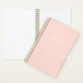 Bridesmaid Soft Peach Typographic ノートブック (内側)