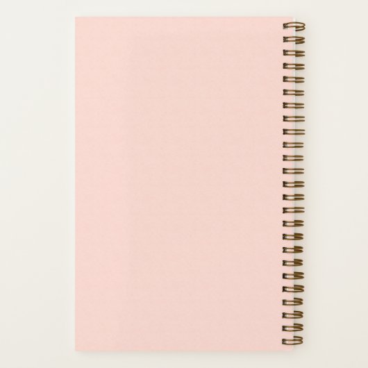 Bridesmaid Soft Peach Typographic ノートブック (裏面)