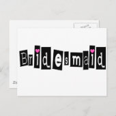 Bridesmaid (Sq Blk) ポストカード (正面/裏面)