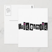 Bridesmaid (Sq Blk) ポストカード (正面/裏面)