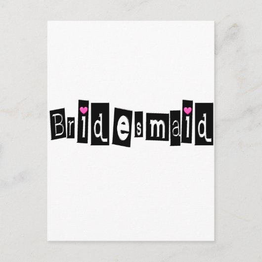 Bridesmaid (Sq Blk) ポストカード (正面)