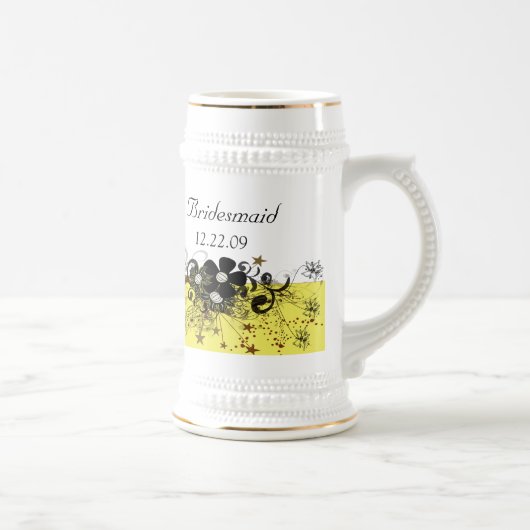 Bridesmaid Stein – 黄色 ビールジョッキ (右)