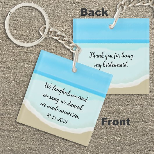 Bridesmaid Thank You Beach Keychain キーホルダー