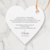 Bridesmaid Thank You Floral Heart Garland in Red フェイバータグ (裏面)