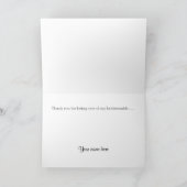 Bridesmaid Thank You Greeting Card サンキューカード (内部)