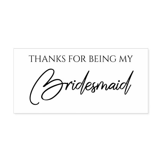 Bridesmaid Typography for Thanks ラバースタンプ (インプリント)