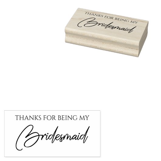 Bridesmaid Typography for Thanks ラバースタンプ (押印)