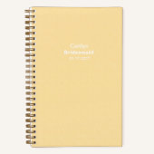 Bridesmaid Yellow Typographic Notebook ノートブック (正面)