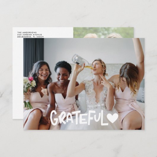 Bridesmaids感謝の写真空白のありがとう ポストカード (正面/裏面)