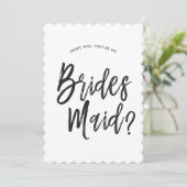 Bridesmaids要求スクリプトスタイルカスタム 招待状 (スタンド正面)